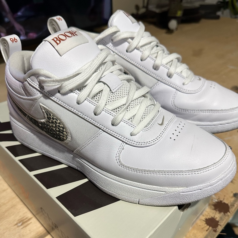 Nike Book 1. White and snake skin. Size 13